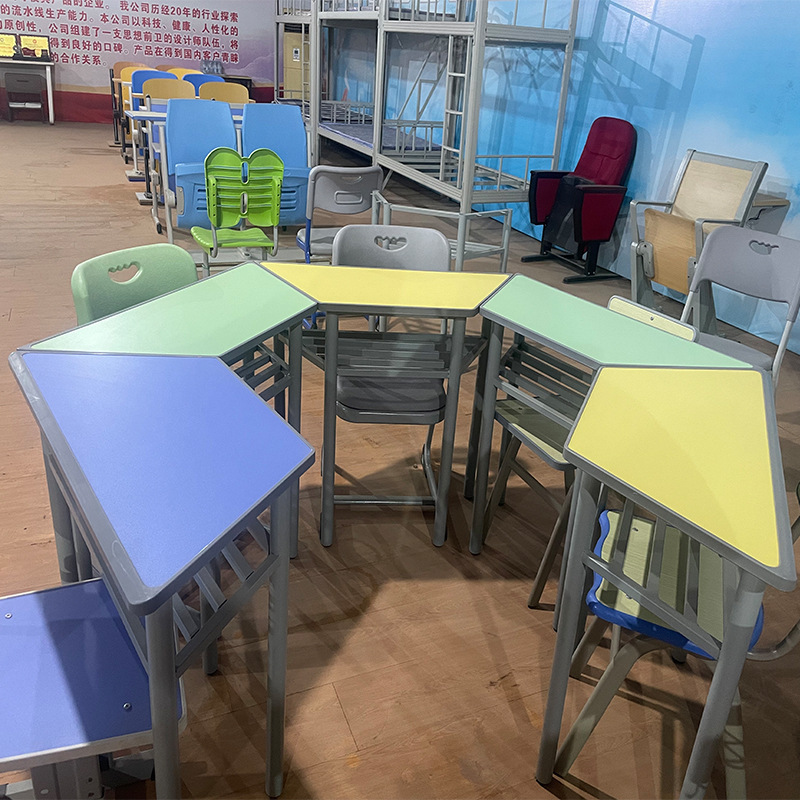 Collapse tables and chairs, rounded desks, reading rooms, desks and chairs for students ' conference room rooms