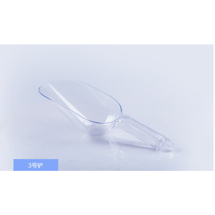 Merchandise -- những cái xẻng băng trong suốt, những cái xẻng nước sốt bằng nhựa, hàng lô 3 với những máy xay nhựa dày.