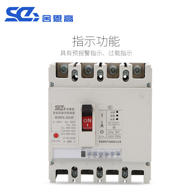 Direct to SEGM1E-225A 4P smart leak protection circuit breaker electronic case breaker