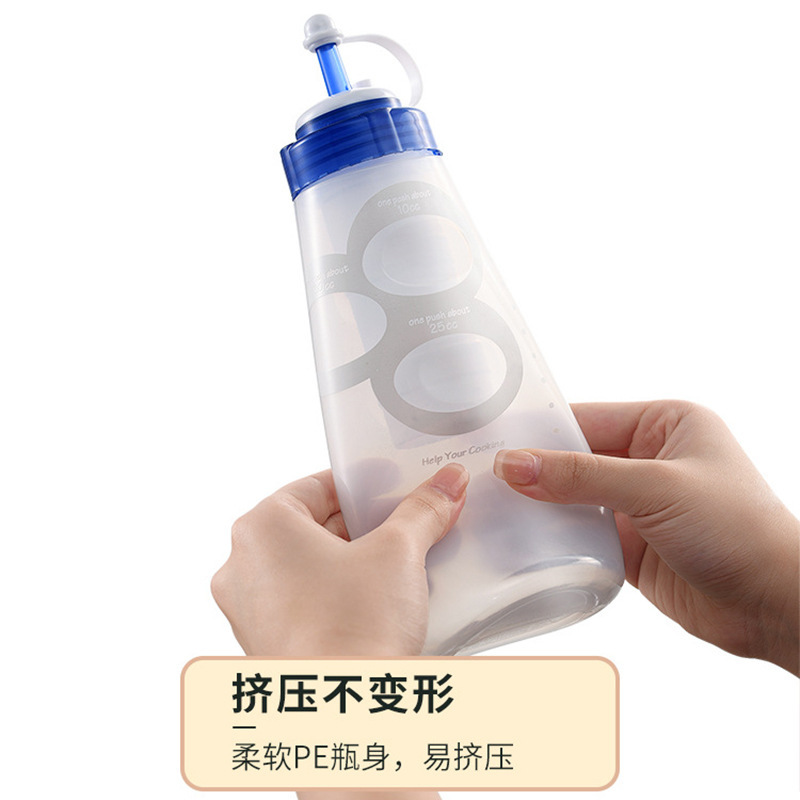 加厚日式定量挤酱瓶番茄果酱沙拉酱油瓶厨房调味料PE尖嘴挤压瓶子