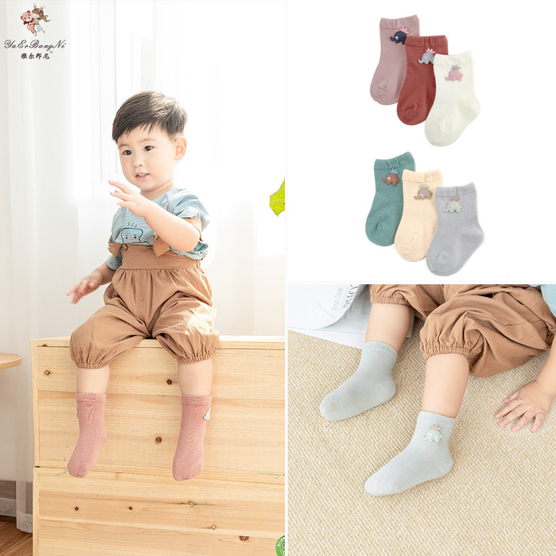 Baby Socks, Spring and fallor Scrolls, Middle Socks, Socks, Scrolls, babys mà không có xương.