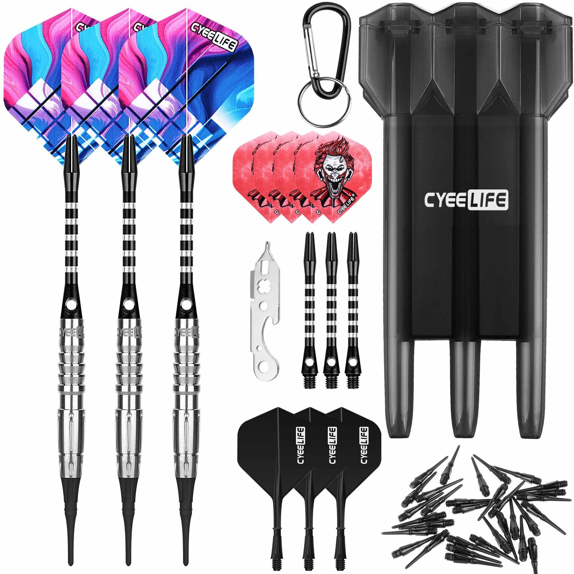 16g 90% 2BA soft electronic tungsten steel darts suit with aluminium poles for darts