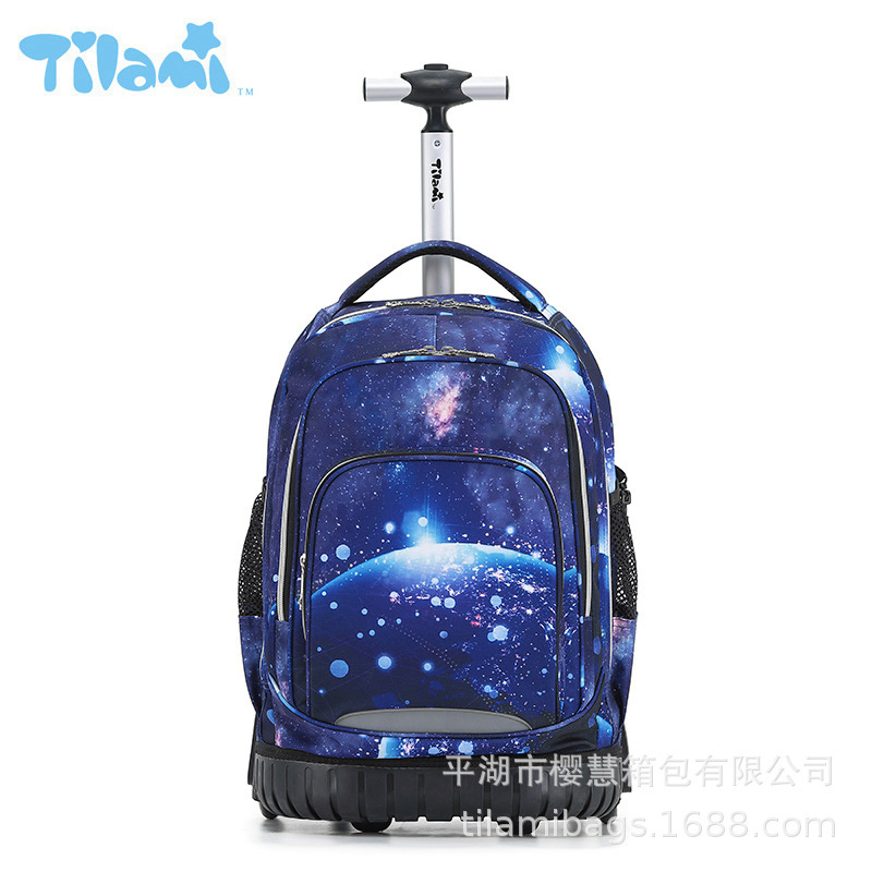 It's a direct sale, schoolboys pull a book bag, handhold a school bag, vertebrae depressure, travel shoulder bag.