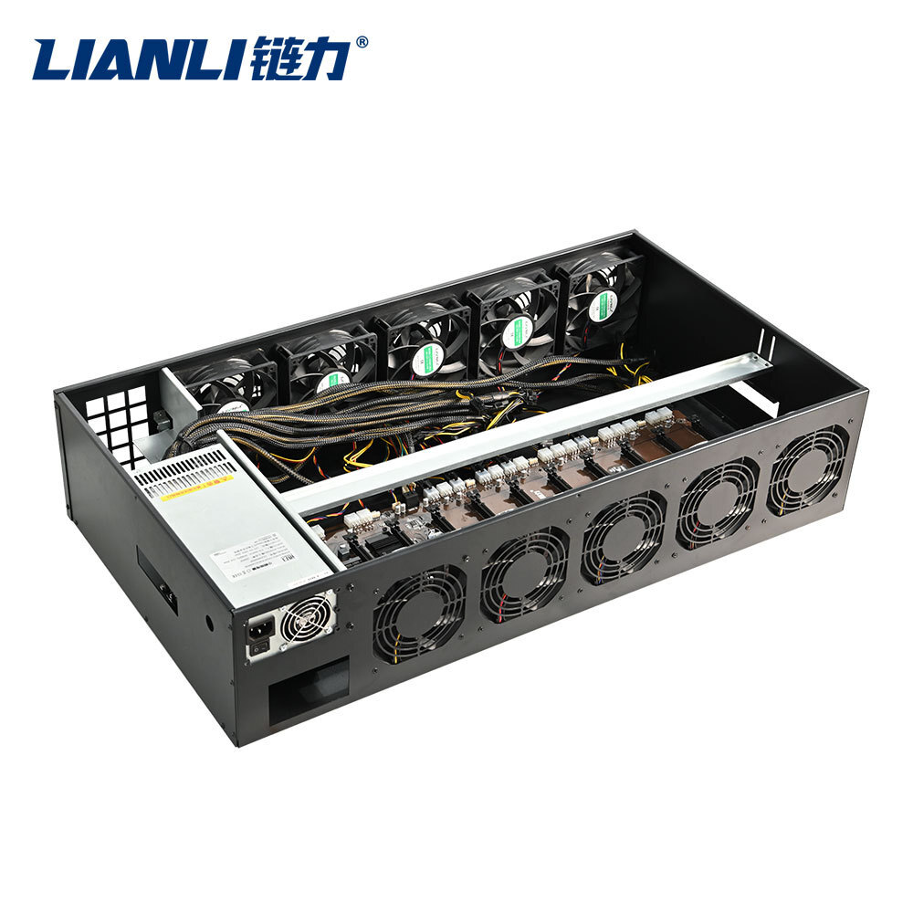 Chain-driven 12-card platform directly plugged into the system graphic card box 12GPU main panel B75 silent fan box