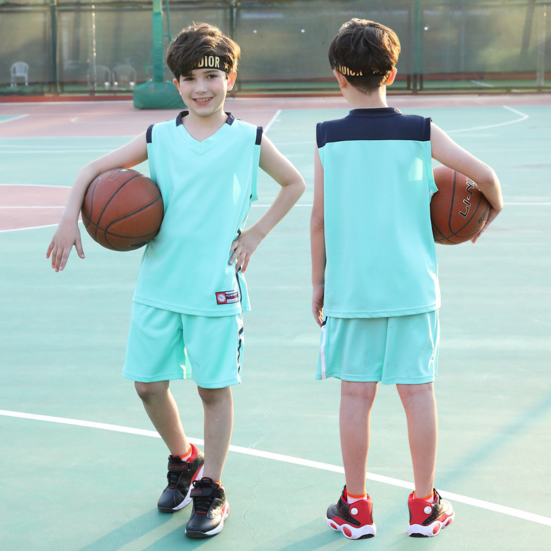 Orange Fire New Summer Boys Basketball Free Boys Sports Training for Children Air Basketball Suite