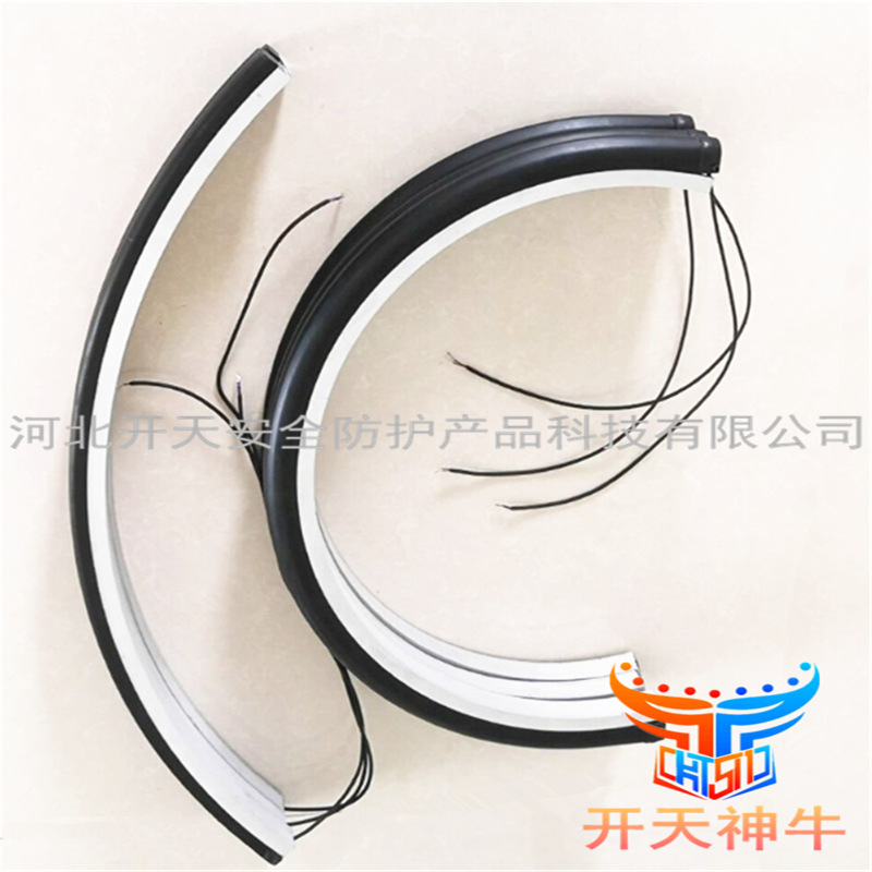 Material handling robotic rubber bumper edge impregnable collision resistant edge