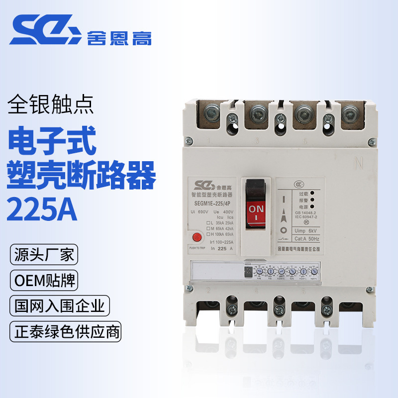 Direct to SEGM1E-225A 4P smart leak protection circuit breaker electronic case breaker