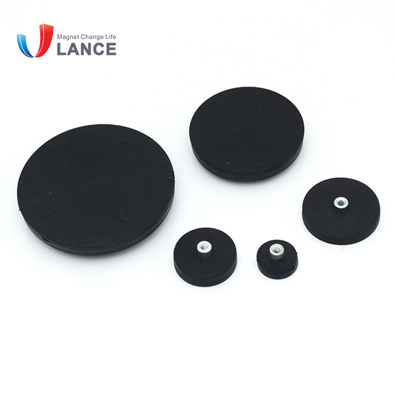 Thermal and straight-pore-coated magnet disk, rubber-coated magnetic base, car-mounted toplights with a strong magnet.