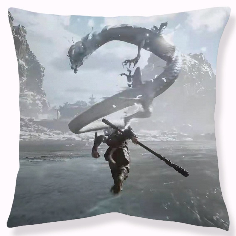 The black mythology around the Goku, customizing the pillow, the photo game creative gift of the sofa by the cushion, the nap pillowcase.
