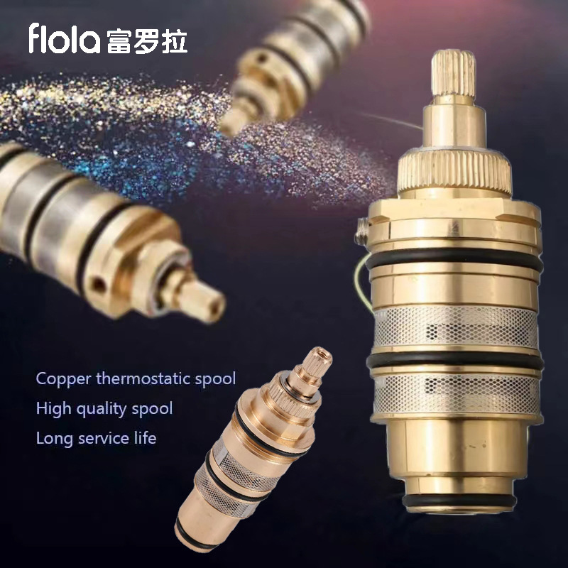 Trans-border foreign trade supply from a cold and thermal valve core with a thermostat fitting