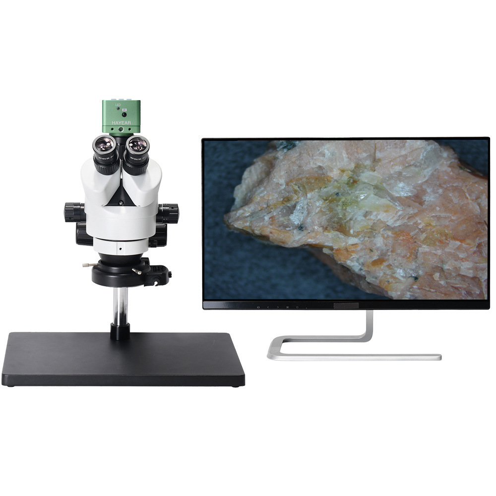 Anatomy exercise for hand-watch circuit board maintenance in a 4K tri-eye binocular microscope 7-45 times successively