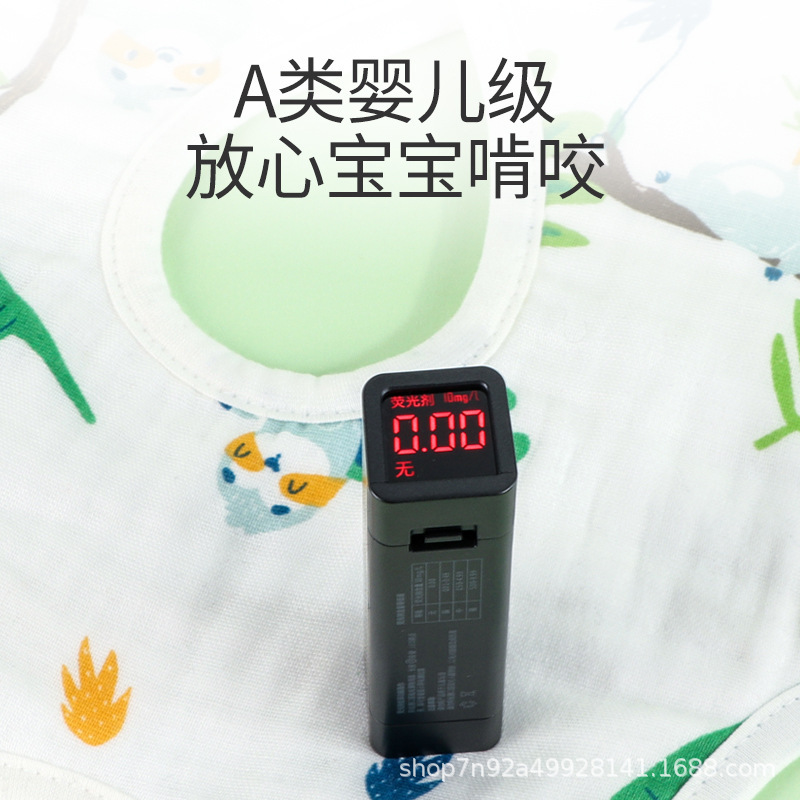 spakogy寶寶圍嘴口水巾100棉紗布男女童新生兒防吐奶防滲漏喫飯兜