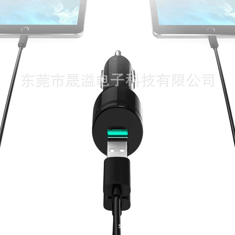 ล้างรายการสินค้า IPEX IPO05QC2. 0 พอร์ตคู่บนกระดานชาร์จด่วน - สีดํา