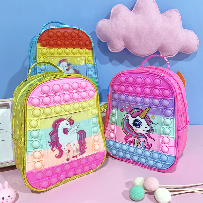 Rainy Day Pack ถุงโรงเรียนของเด็กน่ารักกับเลเซอร์ขนาดใหญ่ silika