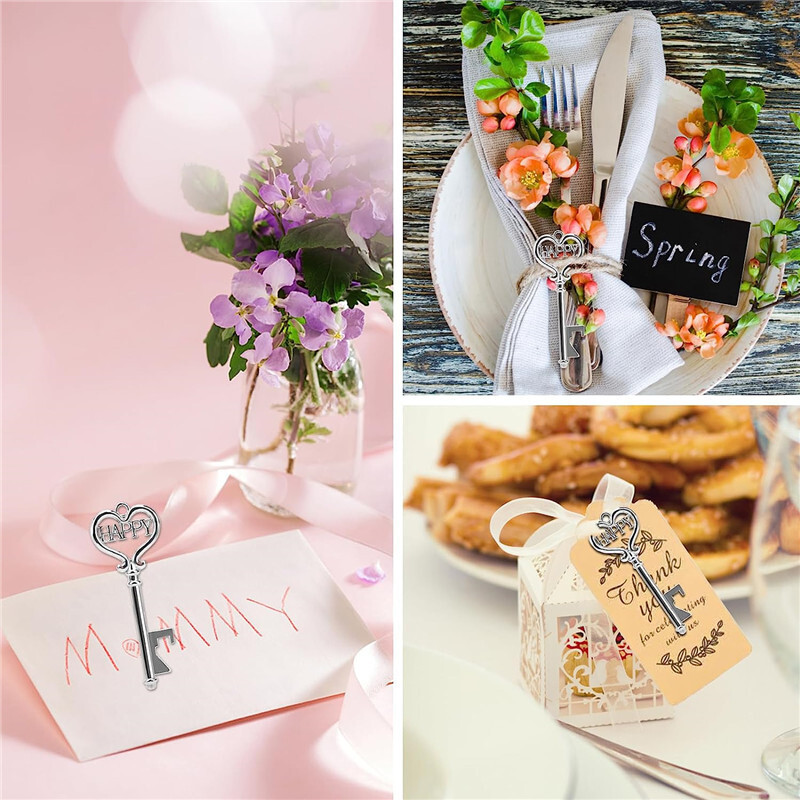 Chìa khóa của chai đỏ mở tiệc mừng đám cưới trang trí cho tiệc Giáng sinh.