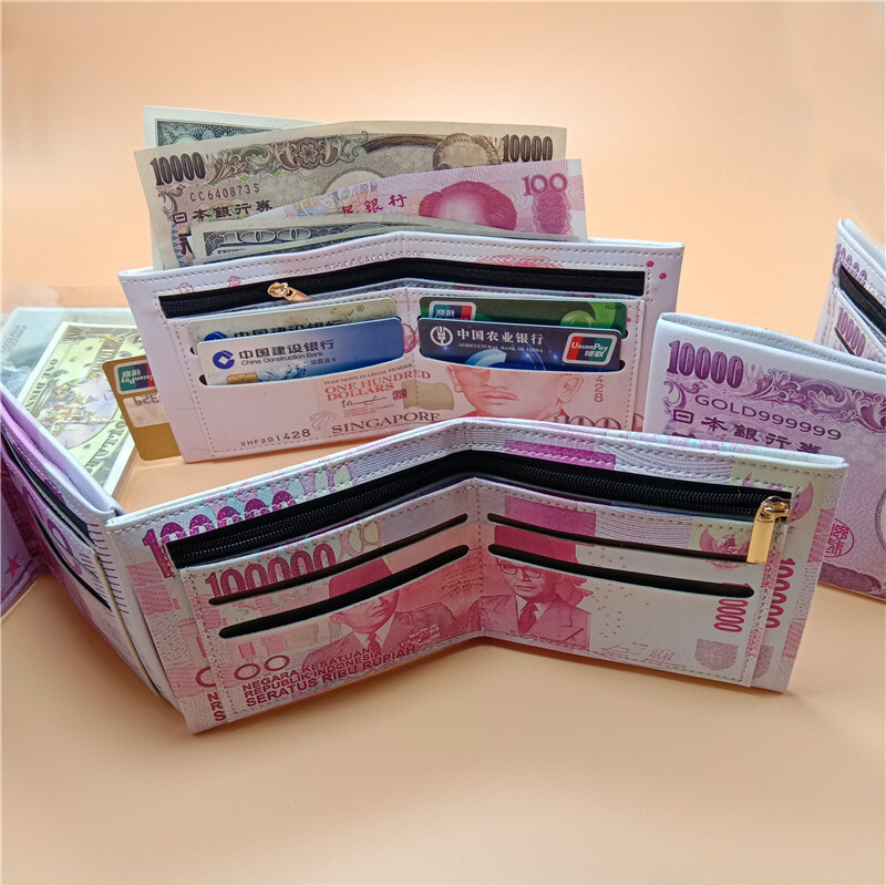 ผู้ผลิตได้ขายธนบัตรหลายอเนกประสงค์ ในกระเป๋าสกุลเงินต่างประเทศ PU และการพิมพ์ การค้าต่างประเทศที่สร้างสรรค์เพื่อขายอะเมซอน