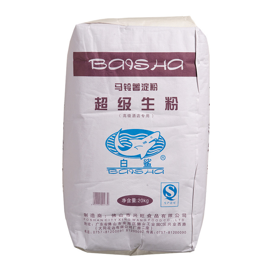 White shark potato powder, porridge, potato starch, 20 kg/bag