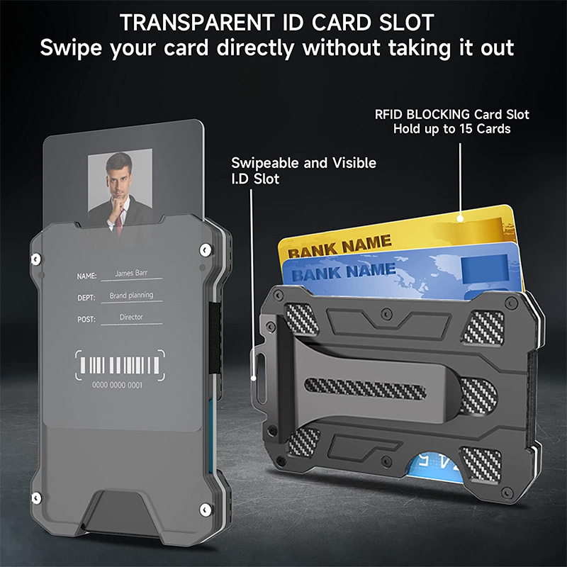 Cross-border wholesale new aluminium alloy card and Air tag tracker wallet, men's work card card package