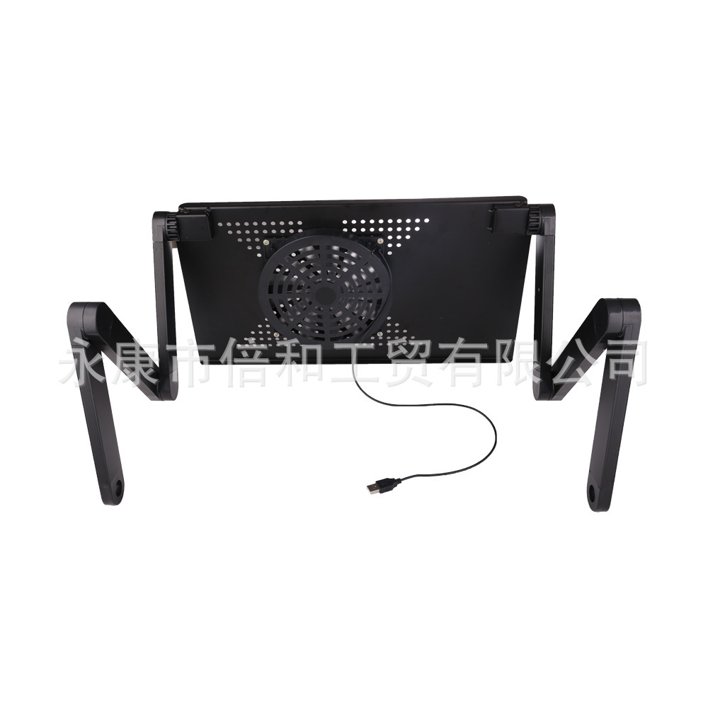 Folding laptop table for aluminum alloy black fan folding computer table