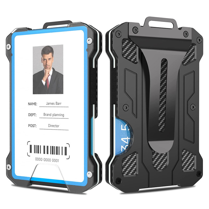 Cross-border wholesale new aluminium alloy card and Air tag tracker wallet, men's work card card package