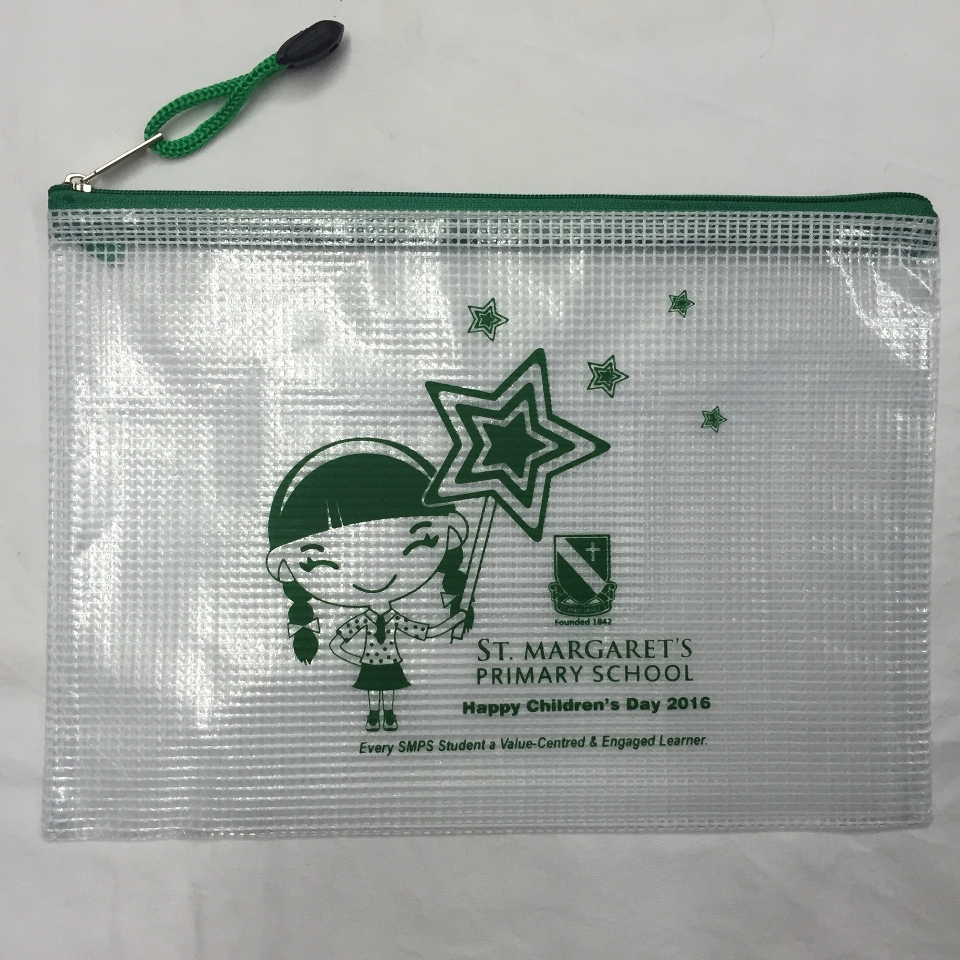 Túi trong suốt tập tin PVC kéo khoá A5