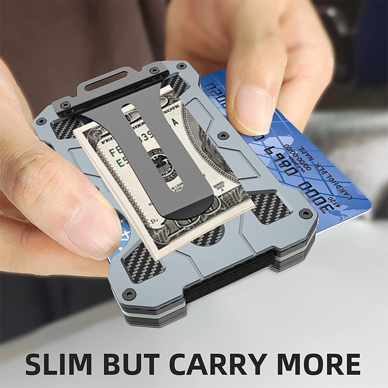 Cross-border wholesale new aluminium alloy card and Air tag tracker wallet, men's work card card package