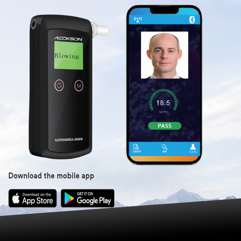 다중 국가 언어 Bluetooth 연결 APP 휴대용 알콜 감시자 공장의 직접 판매를 지원하는 반점 알콜 발견자.