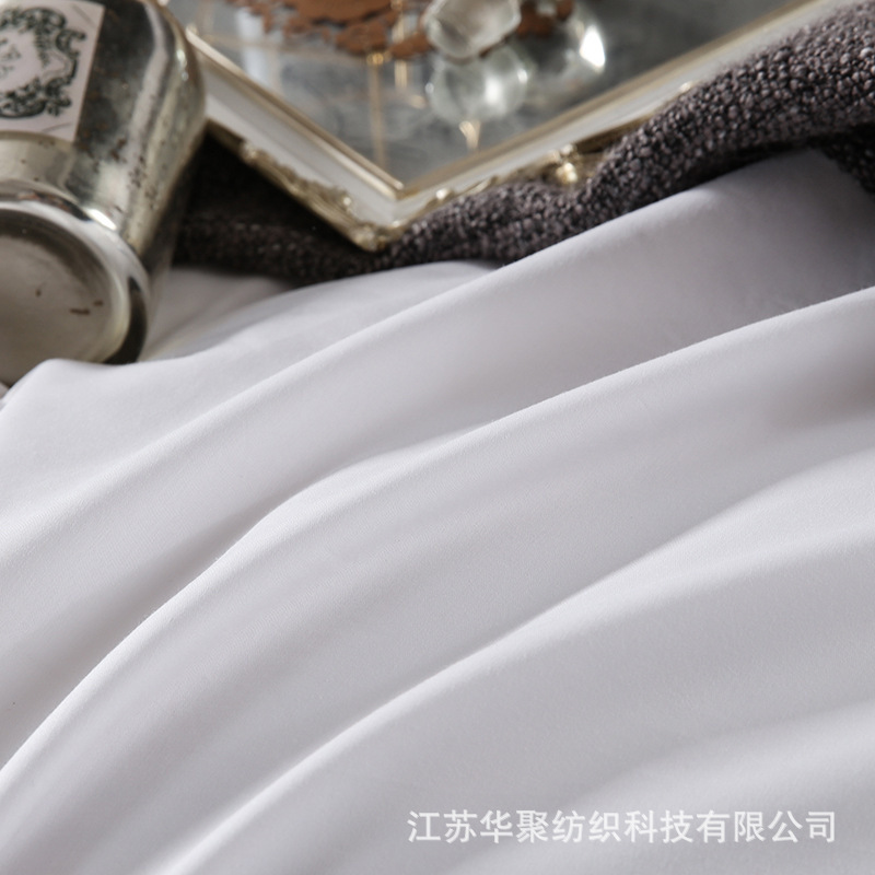 [Process custom] Four sets of white all-tamp sheets for the bed of 60 five-star hotels