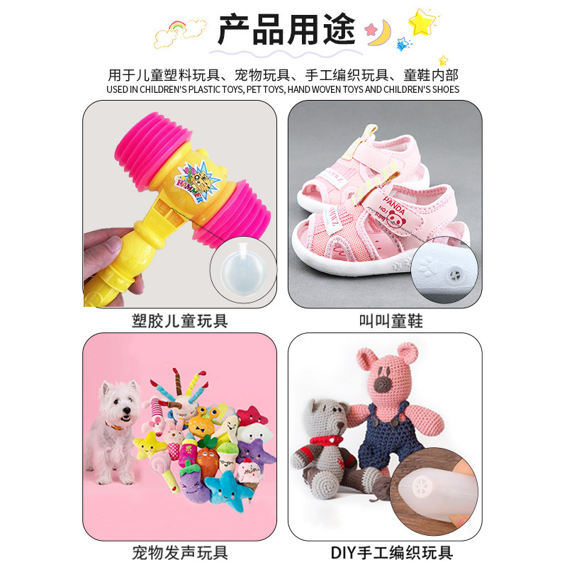 65*72mm bánh quế hình bầu dục gọi là túi khí BB, huýt sáo các bộ phận âm thanh của thú nuôi.
