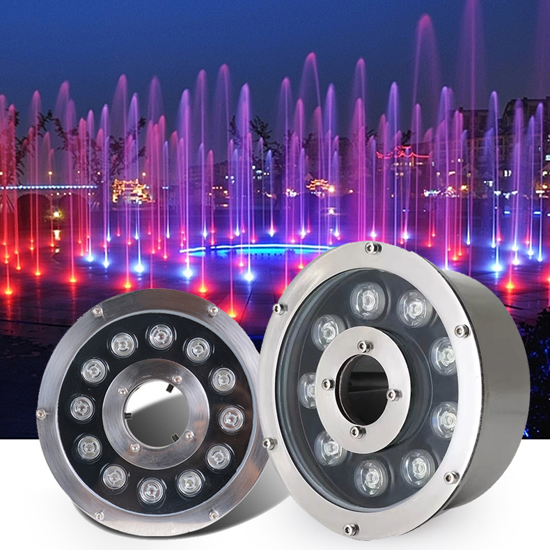 Project to light the LED fountainlighting pool landscape light, 24V pool stainless steel bottom floodlights underwater