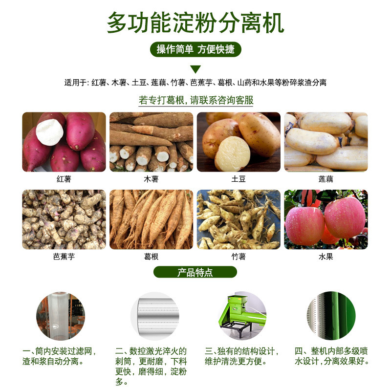 Customization of potato-processing equipment for the production of potato slag separators and potato shredders and starch production equipment