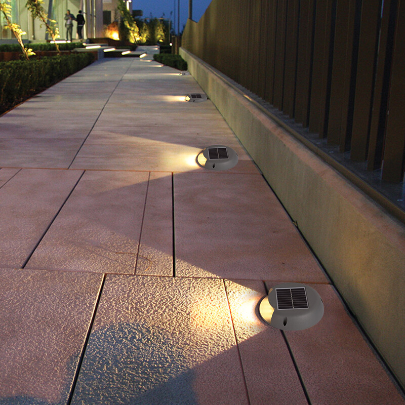 Solar walker outdoor waterproof aisle stairs, LED courtyard floor steps, turtle shell plumes