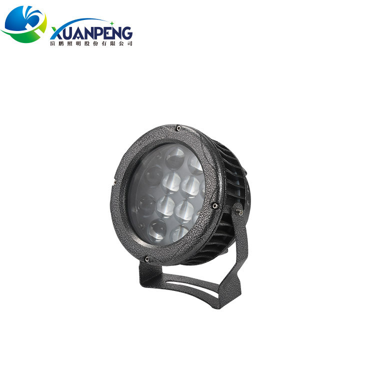 A LED-lighted outdoor round projector light 18W27W36W lights on treelight walls