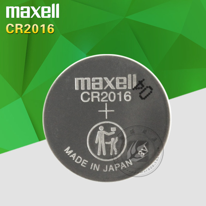 供应原装Maxell万胜CR2016纽扣电池 3v扣式焊脚线端子电池