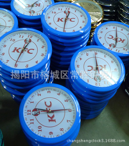 29 cm to print logo, plastic stone, foreign trade export gift clock.