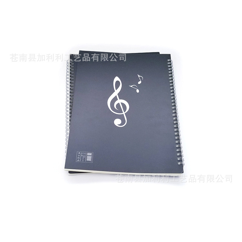 Pedagogical exercises for the customization of the five-lined piano guitar music notebook