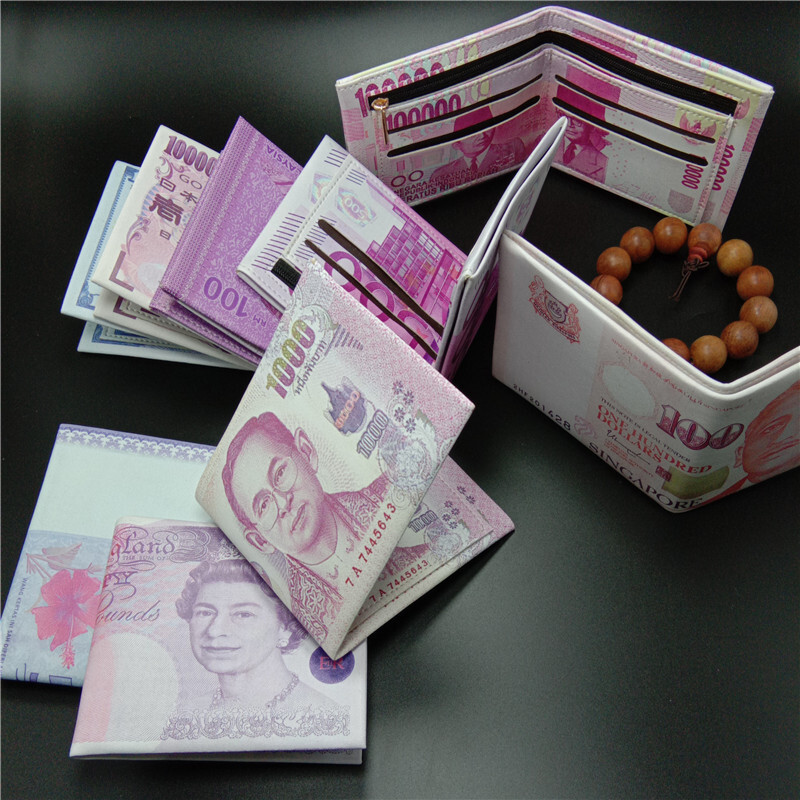 ผู้ผลิตได้ขายธนบัตรหลายอเนกประสงค์ ในกระเป๋าสกุลเงินต่างประเทศ PU และการพิมพ์ การค้าต่างประเทศที่สร้างสรรค์เพื่อขายอะเมซอน