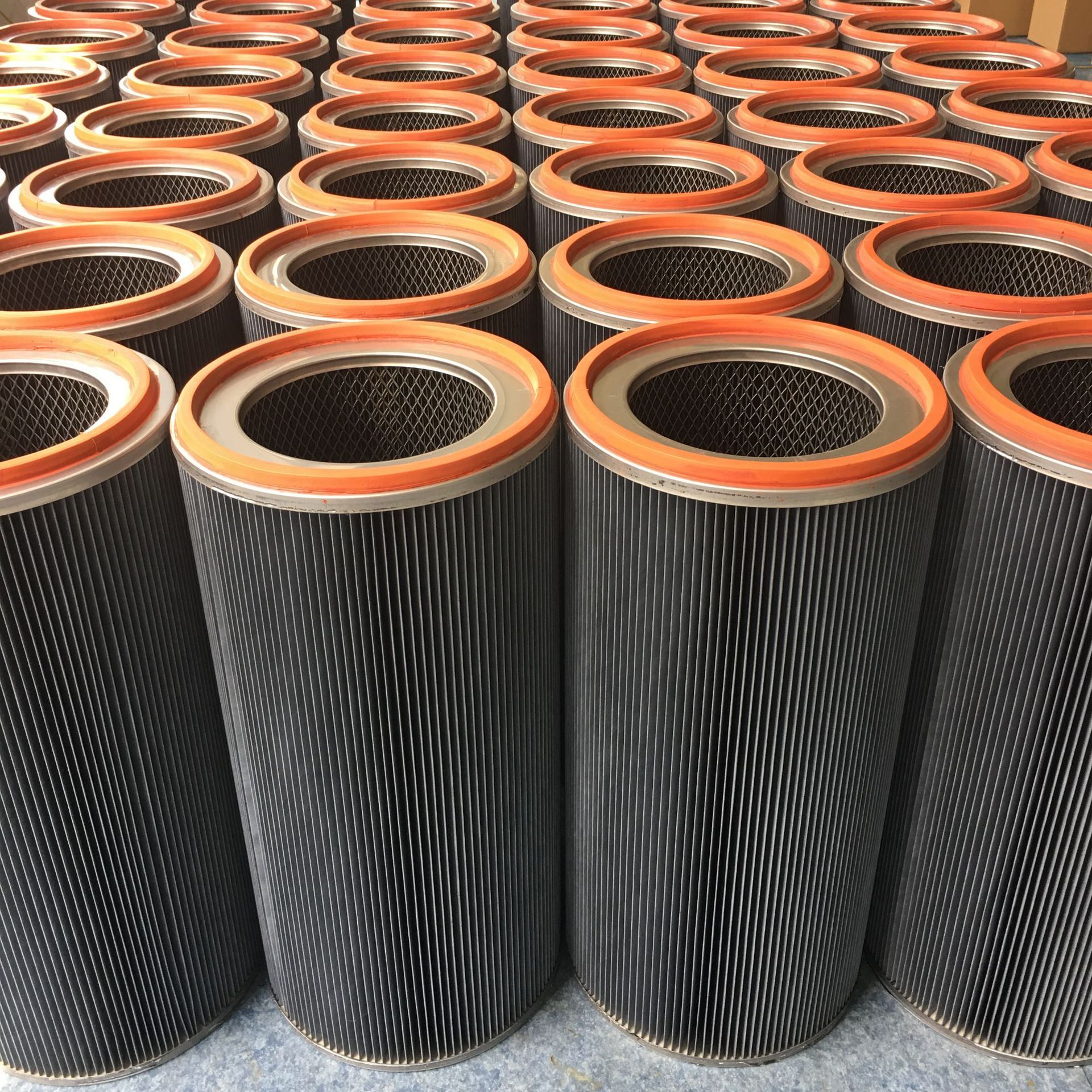 Workshop dust filtration cores.