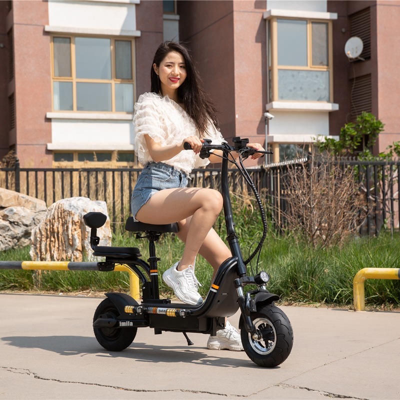 The parents of the new adult two-wheeler with a lithium electric car, a dolphin skater.