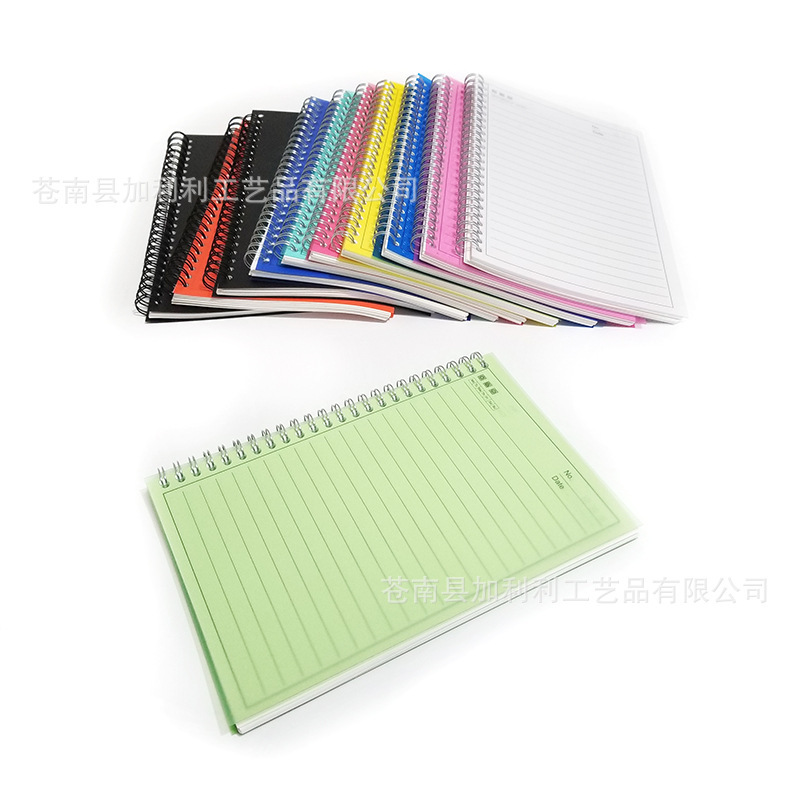 A5 short-ring-in-the-box blank-point grid-lined student stationery book.