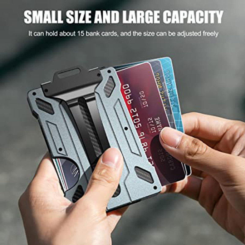 A new Aluminium Alloy Card in Amazon, transparency card, RFID metal wallet, work card card, and work space.