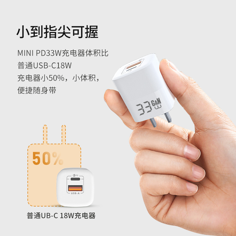33W Bộ sạc Nitrogen PD30W áp dụng Apple từ 16 đến 22.5W pPS siêu nhanh
