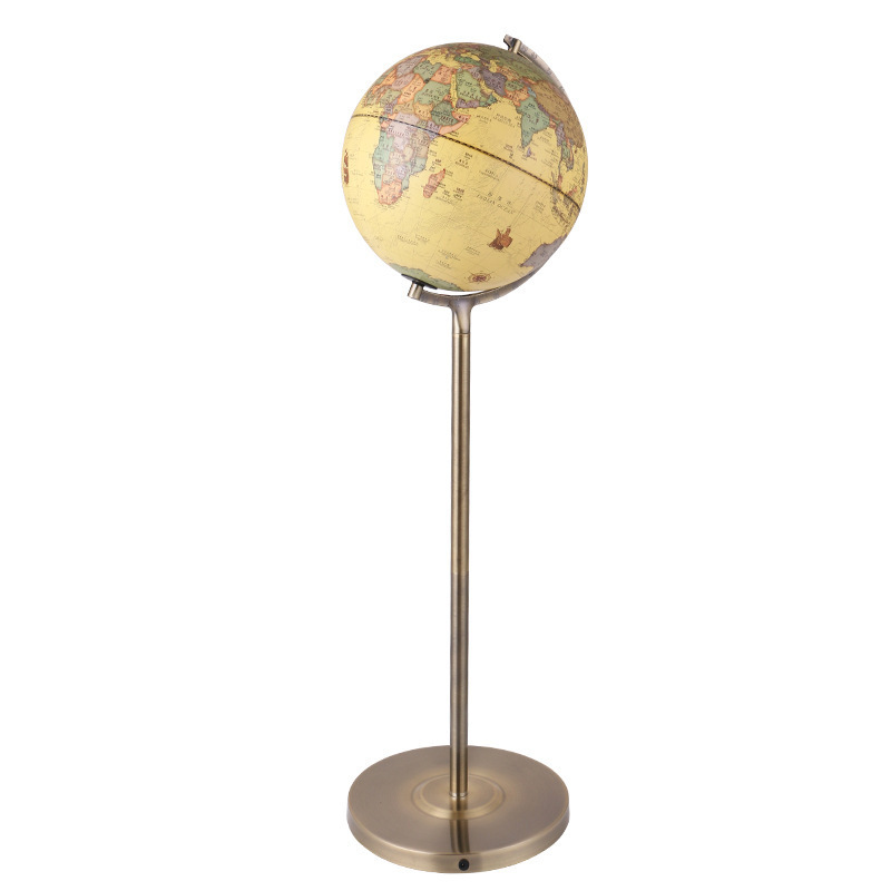 A 32-cm stand-by earth monitor with a retrofitted, retro-decorated, home-decoration office.