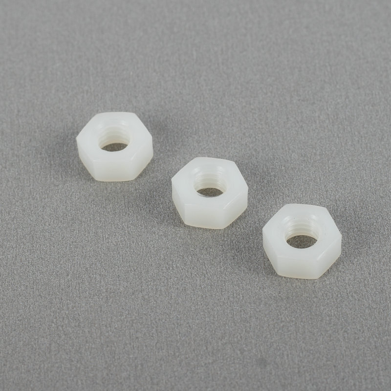 ถั่วพลาสติกเนลอน หมวกสกรูหกเหลี่ยม ถั่วไนลอน เส้นผ่าศูนย์กลาง M2-M20m m