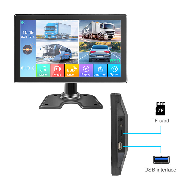 10,1-inch-4 BSD trên bảng giám sát, 1080P HCHD, 2.5D màn hình cảm ứng