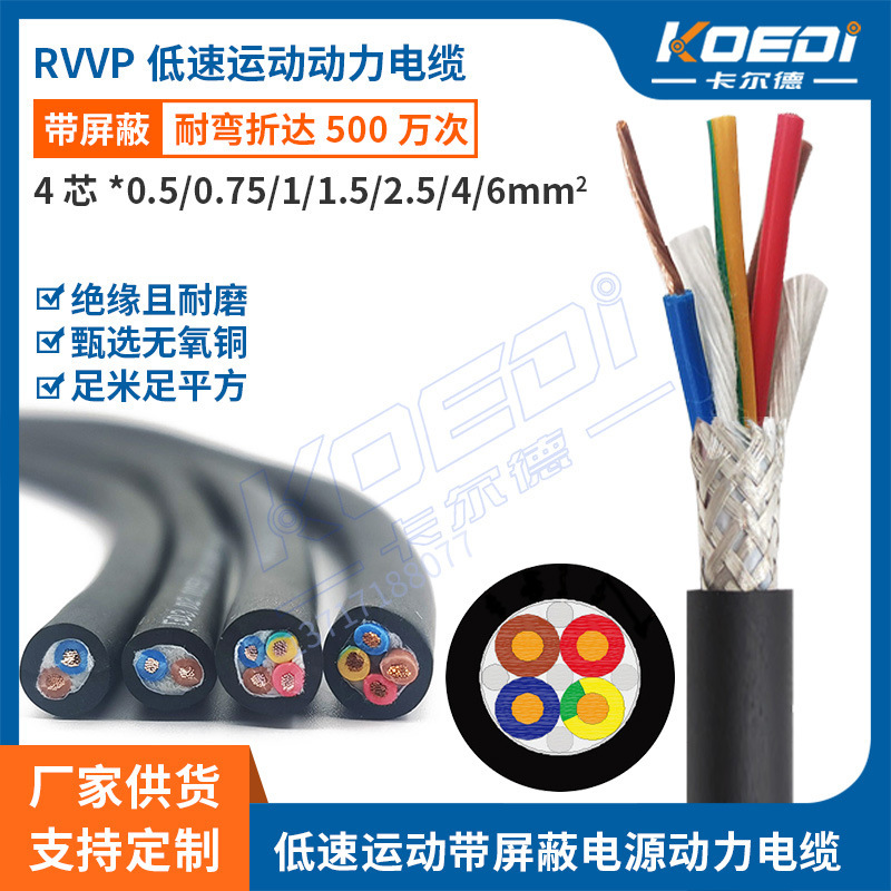RVVP 연약한 고압선 벨트 방패 0.5/0.75/1/1.5/2.5/4/64년 힘 선