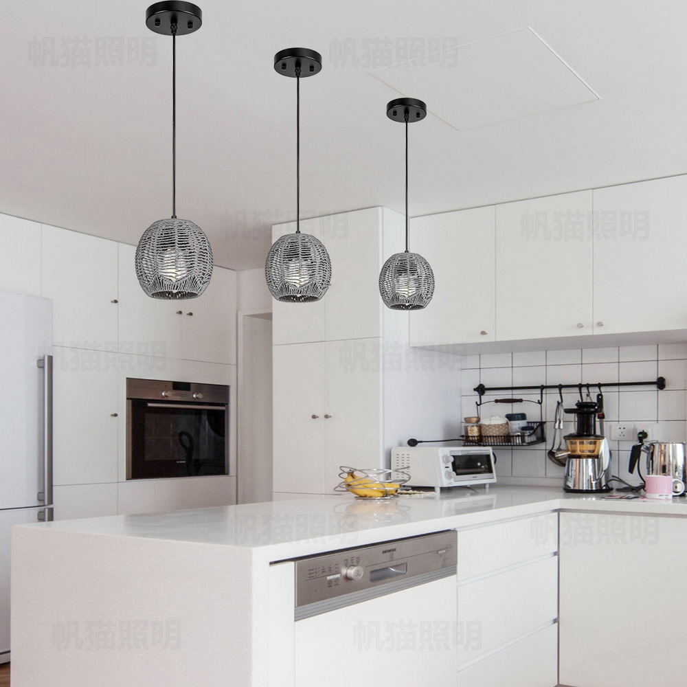 A chandelier in the kitchen and living room in the attic of the Sankota Garden.