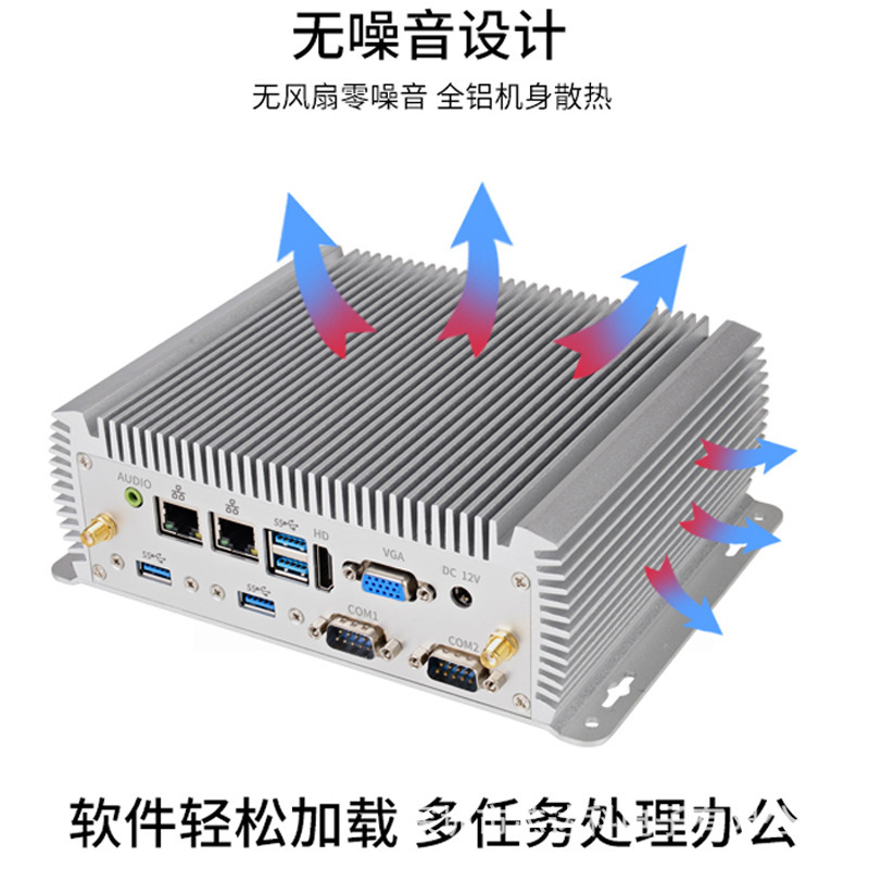 A mini-worker with a six-string of RS485 double web j1900 embedded in a new mini-host without fan silence