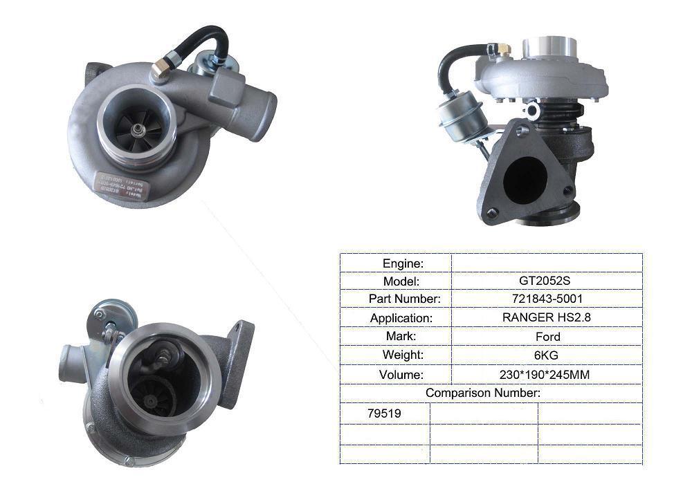 厂家直供RHF4涡轮增压721843-5001 79519 适用福特HS2.8