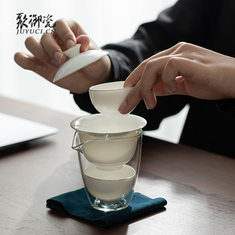 Kung Fu Tea 세트의 부대와 차 상점에서 선물로 로고를 인쇄하는 차 장비